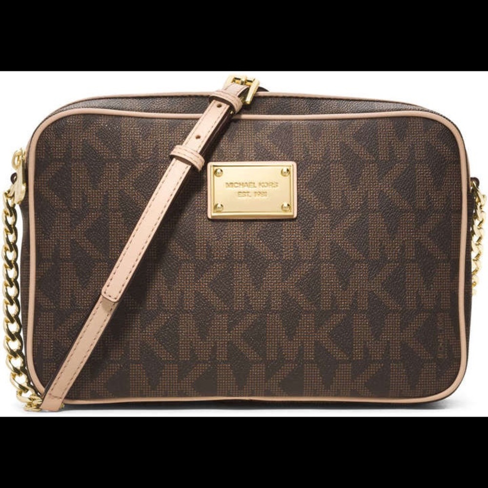 Michael Kors Jet Set Large Crossbody - Brown